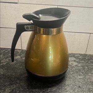 West Bend Thermo-Serve Coffee Carafe Gold and Black Thermal. Like new condition